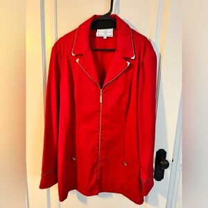 St. John Sport Vintage Red Zippered Jacket